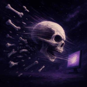 Smrt hledící do monitoru