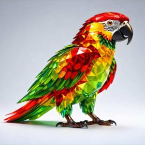 GEOMETRICKÝ ARA ZE SKLA