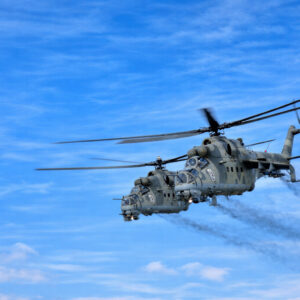 DVA VRTULNÍKY Mi-24 ARMÁDY ČR