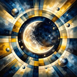 GEOMETRICKÁ KOMPOZICE MĚSÍCE