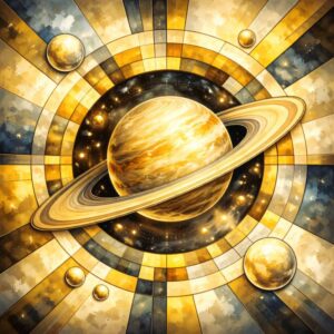 GEOMETRICKÁ KOMPOZICE SATURN