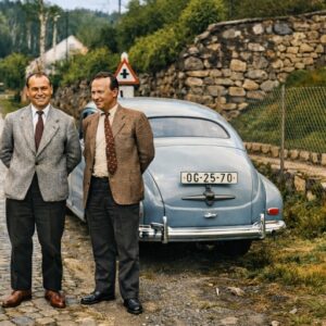 DVA MUŽI U HISTORICKÉ ŠKODY